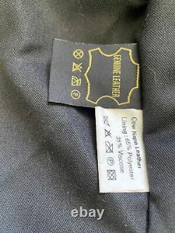 Vintage Best Buy Geek Squad Bomber Jacket Genuine Leather Size L Black