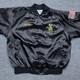 Vintage Biker Jacket Mens XL Black Satin Rat's Hole Chopper Biker 90s Germany