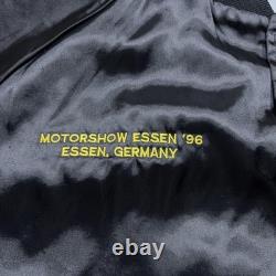 Vintage Biker Jacket Mens XL Black Satin Rat's Hole Chopper Biker 90s Germany