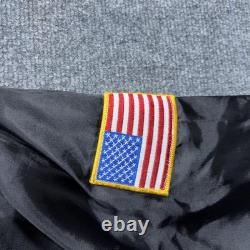 Vintage Biker Jacket Mens XL Black Satin Rat's Hole Chopper Biker 90s Germany