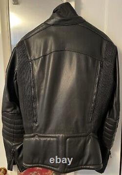 Vintage Black Leather Hein Gericke Motorcycle Jacket+Excellent Condition+Size 44