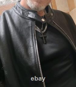 Vintage Black Leather Motorcycle Biker Jacket Bilt Size XXL Leather Jacket