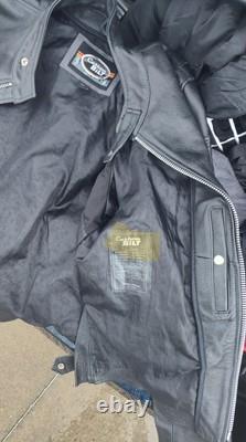 Vintage Black Leather Motorcycle Biker Jacket Bilt Size XXL Leather Jacket