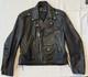 Vintage Black Leather Motorcycle Jacket Gino Leathers Size 44