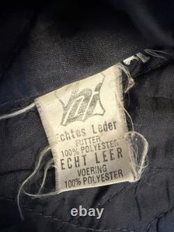 Vintage Black Leather Motorcycle Jacket Gino Leathers Size 44