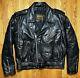 Vintage Bonus Genuine Leather Punk Rock Motorcycle Jacket Men's 46