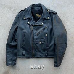 Vintage Branded Garments Gold Label Leather Motorcycle Jacket Size 48