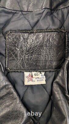 Vintage Branded Garments Leather Classic Motorcycle Jacket Size 40 Scovill Zip