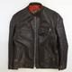 Vintage British Cycle Leather Cafe Racer Motorcycle Jacket Size Large Brown