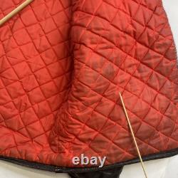 Vintage British Cycle Leather Cafe Racer Motorcycle Jacket Size Large Brown