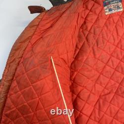 Vintage British Cycle Leather Cafe Racer Motorcycle Jacket Size Large Brown