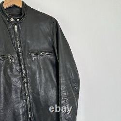 Vintage Brooks Cafe Racer Leather Motorcycle Biker Talon Jacket 39 Chest