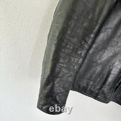 Vintage Brooks Cafe Racer Leather Motorcycle Biker Talon Jacket 39 Chest