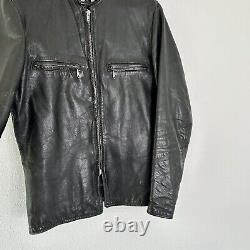 Vintage Brooks Cafe Racer Leather Motorcycle Biker Talon Jacket 39 Chest