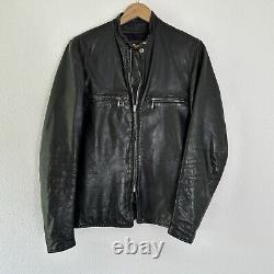 Vintage Brooks Cafe Racer Leather Motorcycle Biker Talon Jacket 39 Chest
