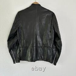 Vintage Brooks Cafe Racer Leather Motorcycle Biker Talon Jacket 39 Chest