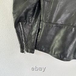 Vintage Brooks Cafe Racer Leather Motorcycle Biker Talon Jacket 39 Chest