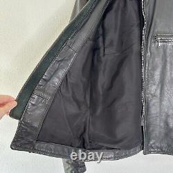 Vintage Brooks Cafe Racer Leather Motorcycle Biker Talon Jacket 39 Chest