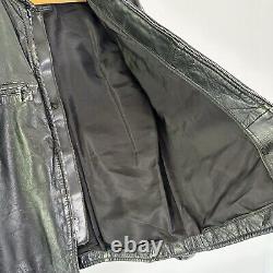 Vintage Brooks Cafe Racer Leather Motorcycle Biker Talon Jacket 39 Chest
