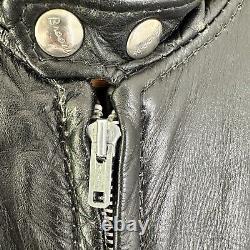 Vintage Brooks Cafe Racer Leather Motorcycle Biker Talon Jacket 39 Chest