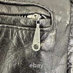 Vintage Brooks Cafe Racer Leather Motorcycle Biker Talon Jacket 39 Chest