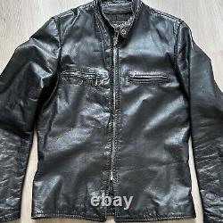 Vintage Brooks Cafe Racer Leather Motorcycle Biker Talon Jacket 39 Chest