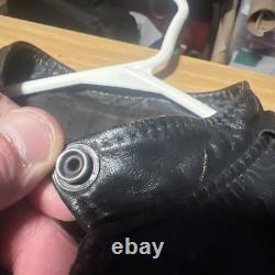 Vintage Brooks Cafe Racer Motorcycle Jacket Size Small 1960's Biker Leather Blk