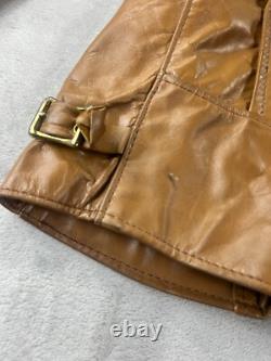 Vintage Brooks Genuine Leather Sportswear Cafe Racer Jacket Coat Size 40