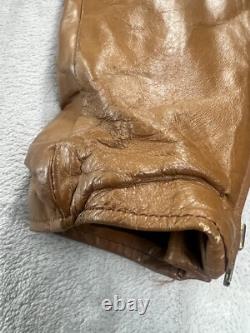 Vintage Brooks Genuine Leather Sportswear Cafe Racer Jacket Coat Size 40