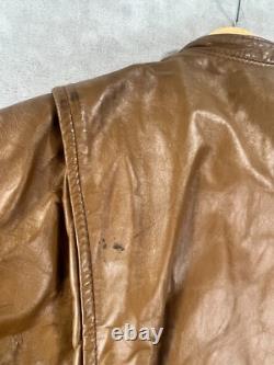 Vintage Brooks Genuine Leather Sportswear Cafe Racer Jacket Coat Size 40