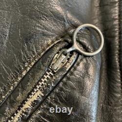 Vintage Brooks Harley Davidson Black Leather Biker Jacket Sz. M USA Talon