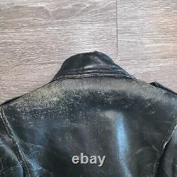 Vintage Brooks Harley Davidson Black Leather Biker Jacket Sz. M USA Talon