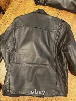 Vintage Brooks Leather Biker Jacket Size 40. Men Medium USA Made