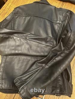 Vintage Brooks Leather Biker Jacket Size 40. Men Medium USA Made