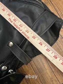 Vintage Brooks Leather Biker Jacket Size 40. Men Medium USA Made