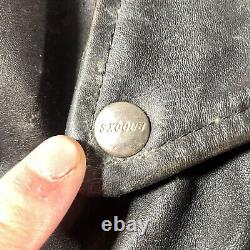 Vintage Brooks Leather Jacket Mens 38 Motorcycle Cafe Racer Classic USA Liner