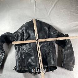 Vintage Brooks Leather Jacket Mens 38 Motorcycle Cafe Racer Classic USA Liner
