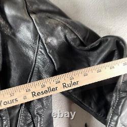 Vintage Brooks Leather Jacket Mens 38 Motorcycle Cafe Racer Classic USA Liner