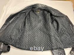 Vintage Brooks Leather Motorcycle Jacket 70s Riding Coat Talon Zipper Racing 44