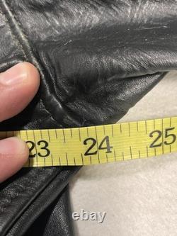 Vintage Brooks Leather Motorcycle Jacket 70s Riding Coat Talon Zipper Racing 44