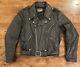 Vintage Brooks Leather Motorcycle Jacket 70s Talon Zipper USA Made Size 44