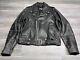 Vintage Brooks Leather Motorcycle Jacket Black Mens Size 42 Lined Made in USA