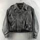 Vintage Brooks Leather Motorcycle Jacket Mens 44 L Double Rider Belted Talon USA