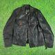 Vintage Brooks Leather Sportswear Jacket Mens M 21x27 Motorcycle Patched Harley
