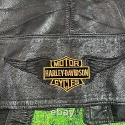 Vintage Brooks Leather Sportswear Jacket Mens M 21x27 Motorcycle Patched Harley