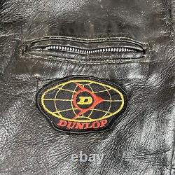 Vintage Brooks Leather Sportswear Jacket Mens M 21x27 Motorcycle Patched Harley