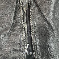 Vintage Brooks Leather Sportswear Jacket Mens M 21x27 Motorcycle Patched Harley