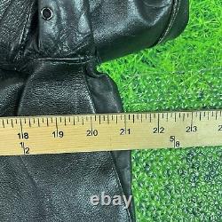 Vintage Brooks Leather Sportswear Jacket Mens M 21x27 Motorcycle Patched Harley