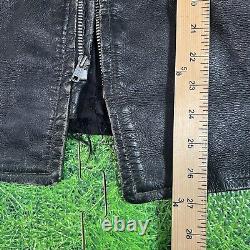 Vintage Brooks Leather Sportswear Jacket Mens M 21x27 Motorcycle Patched Harley