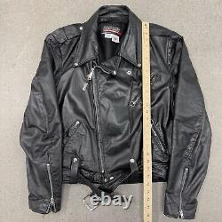 Vintage Brooks Made In USA Leather Motorcycle Moto Racer Biker Jacket Medium